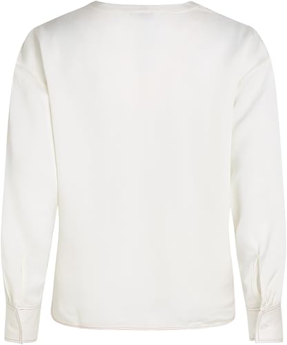 Tommy Hilfiger Damen Bluse Stitch Blouse V-Ausschnitt