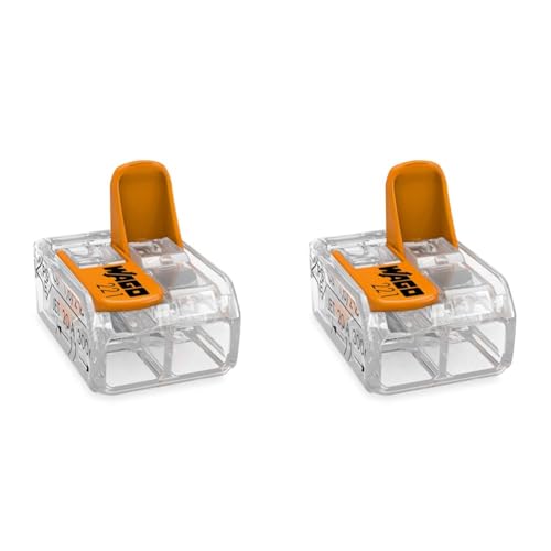 WAGO Verbindungsklemmen 221-413 | 3 Leiter, bis 4 mm², 50 Stück, COMPACT Kabelverbinder mit Hebel für alle Leiterarten weltweit, bestätigte Anwendungssicherheit