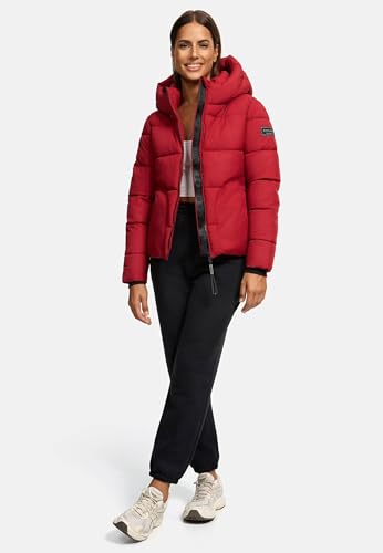 Navahoo Damen Winterjacke (XS-XXL) - Wasserabweisend, hochstehender und gefütterter Kragen, große Kapuze, Steppjacke, Warme Jacke Frauen - N004