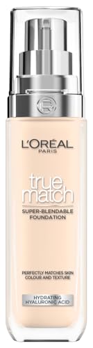 L'Oréal Paris Make up, Flüssige Foundation mit Hyaluron und Aloe Vera, True Match Make-Up, Nr. 5.N Sand, 30 ml