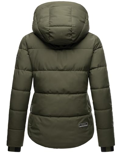 Navahoo Damen Winterjacke (XS-XXL) - Wasserabweisend, hochstehender und gefütterter Kragen, große Kapuze, Steppjacke, Warme Jacke Frauen - N004