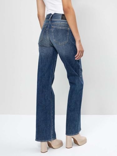 Herrlicher Prime New Damen Jeans Bootcut-Jeans Hose Wide-Leg mit Stretchanteil
