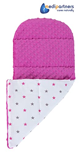 Medi Partners Babynest Nestchen Baby Set für Neugeborene - 100x60x15 Kuschelnest 5 teilig tragbar Nest zweiseitig Babynestchen Bett 100% Baumwolle (Lichtung mit grauem Minky)