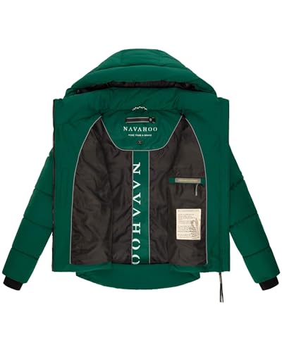Navahoo Damen Winterjacke (XS-XXL) - Wasserabweisend, hochstehender und gefütterter Kragen, große Kapuze, Steppjacke, Warme Jacke Frauen - N004