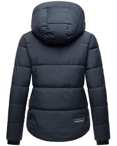 Navahoo Damen Winterjacke (XS-XXL) - Wasserabweisend, hochstehender und gefütterter Kragen, große Kapuze, Steppjacke, Warme Jacke Frauen - N004