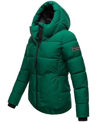 Navahoo Damen Winterjacke (XS-XXL) - Wasserabweisend, hochstehender und gefütterter Kragen, große Kapuze, Steppjacke, Warme Jacke Frauen - N004