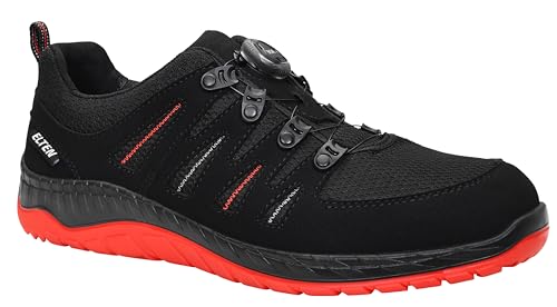ELTEN Sicherheitsschuhe Maddox Boa Black-red Low ESD S3 Unisex Sicherheitsstiefel