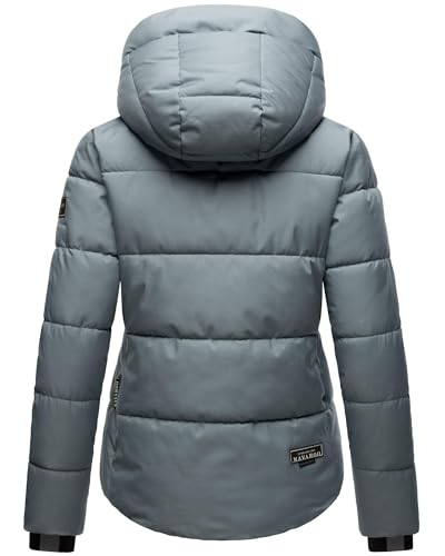 Navahoo Damen Winterjacke (XS-XXL) - Wasserabweisend, hochstehender und gefütterter Kragen, große Kapuze, Steppjacke, Warme Jacke Frauen - N004