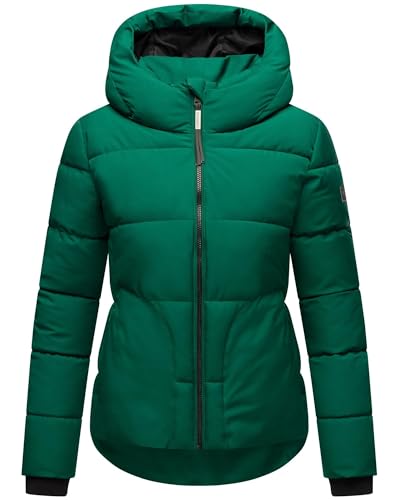 Navahoo Damen Winterjacke (XS-XXL) - Wasserabweisend, hochstehender und gefütterter Kragen, große Kapuze, Steppjacke, Warme Jacke Frauen - N004