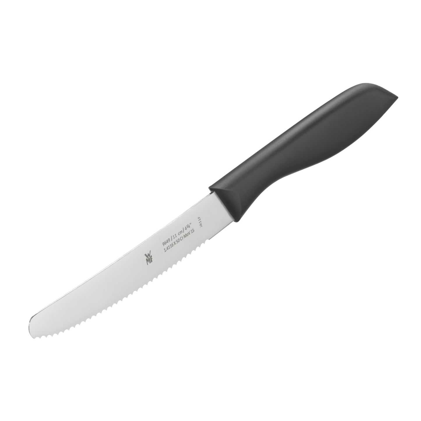 WMF Classic Line Frühstücksmesser Set 6-teilig, 23 cm, Brötchenmesser Wellenschliff, Brotzeitmesser, Spezialklingenstahl, Kunststoffgriff, schwarz