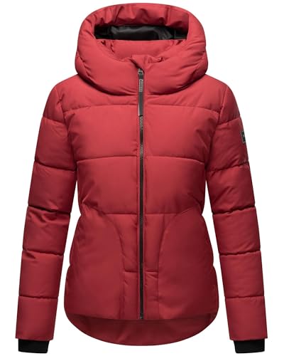 Navahoo Damen Winterjacke (XS-XXL) - Wasserabweisend, hochstehender und gefütterter Kragen, große Kapuze, Steppjacke, Warme Jacke Frauen - N004