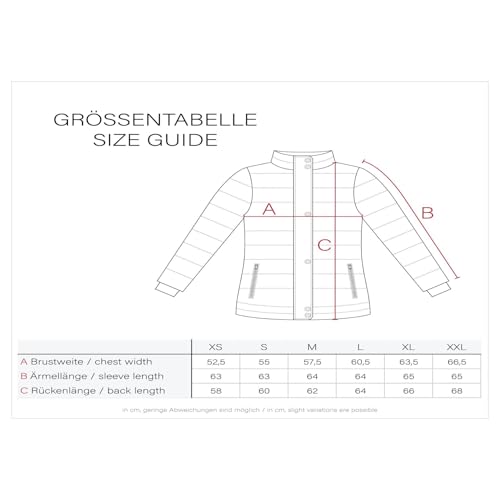 Navahoo Damen Winterjacke (XS-XXL) - Wasserabweisend, hochstehender und gefütterter Kragen, große Kapuze, Steppjacke, Warme Jacke Frauen - N004