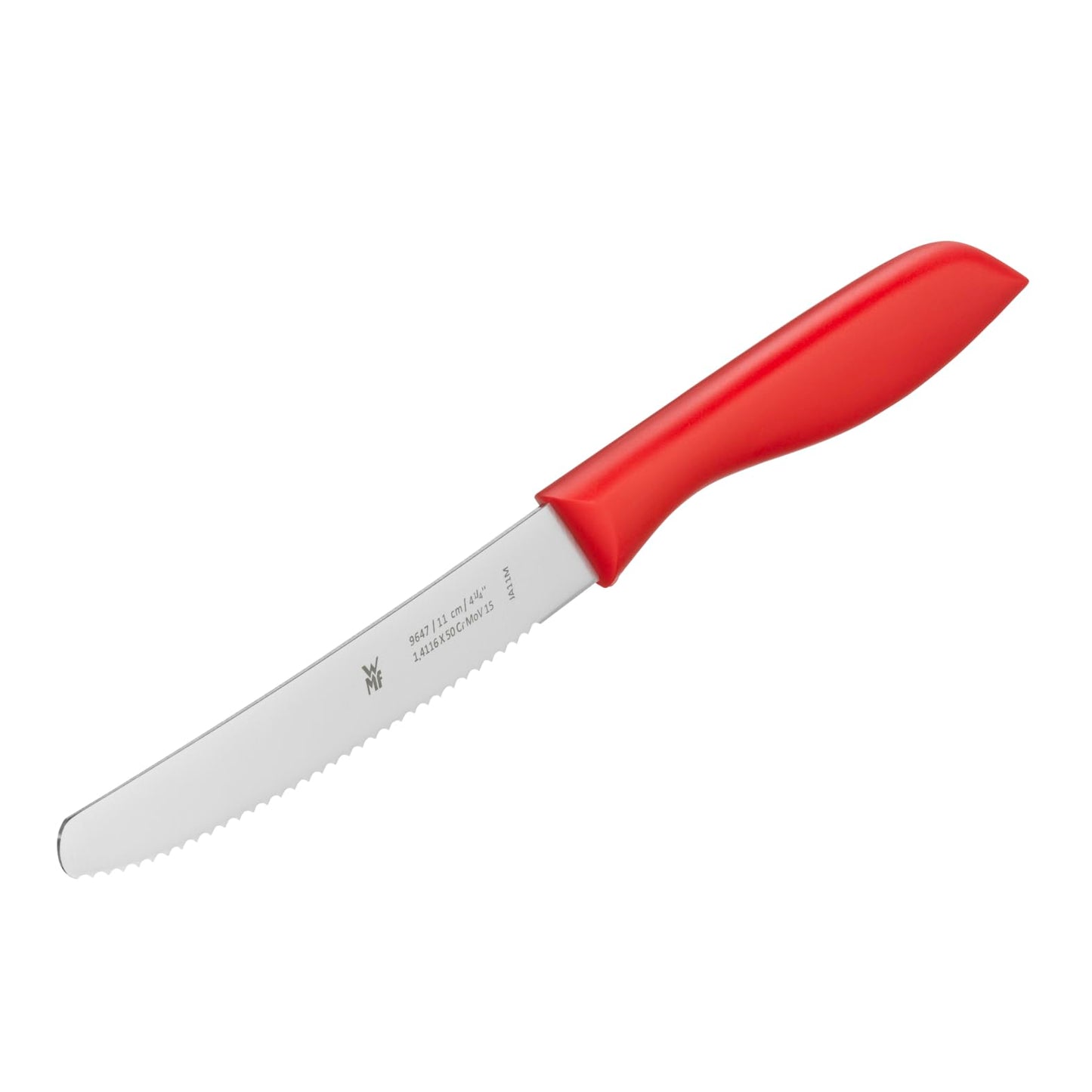 WMF Classic Line Frühstücksmesser Set 6-teilig, 23 cm, Brötchenmesser Wellenschliff, Brotzeitmesser, Spezialklingenstahl, Kunststoffgriff, schwarz