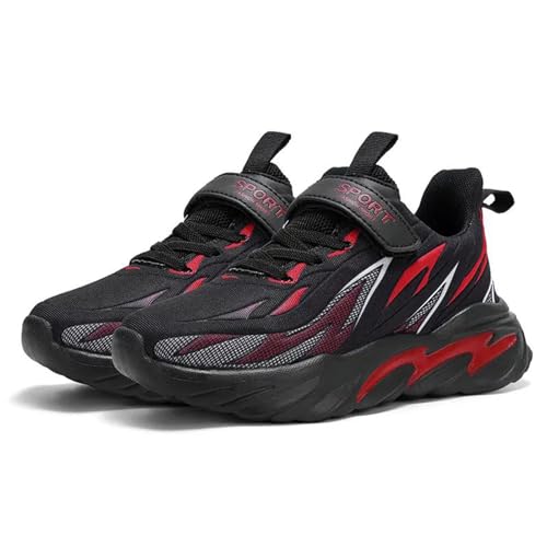 Qvxkd Turnschuhe Mädchen Schuhe turanschuhe Jungen Hallenschuhe Junge Sportschuhe Kinder Mesh Atmungsaktiv Kinderschuhe Outdoor Laufschuhe Sneaker Klettverschluss Wanderschuhe 28EU-39EU