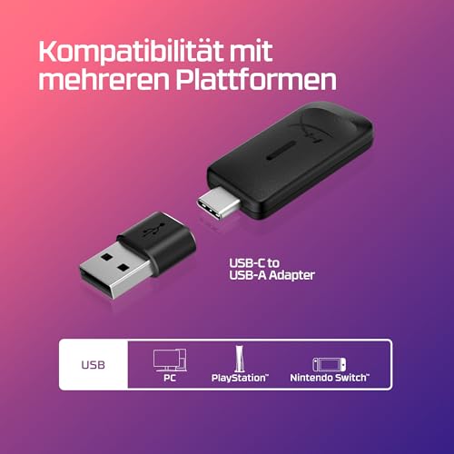 HyperX Cloud III – Kabelgebundenes Gaming-Headset, PC, PS5, Xbox Series X|S, abgewinkelte 53mm-Treiber, DTS, Memory-Schaum, Stabiler Rahmen, ultraklares 10mm-Mikrofon, USB-C, USB-A, 3,5mm, Schwarz