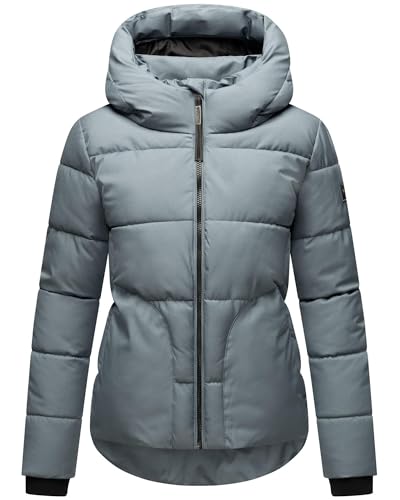 Navahoo Damen Winterjacke (XS-XXL) - Wasserabweisend, hochstehender und gefütterter Kragen, große Kapuze, Steppjacke, Warme Jacke Frauen - N004