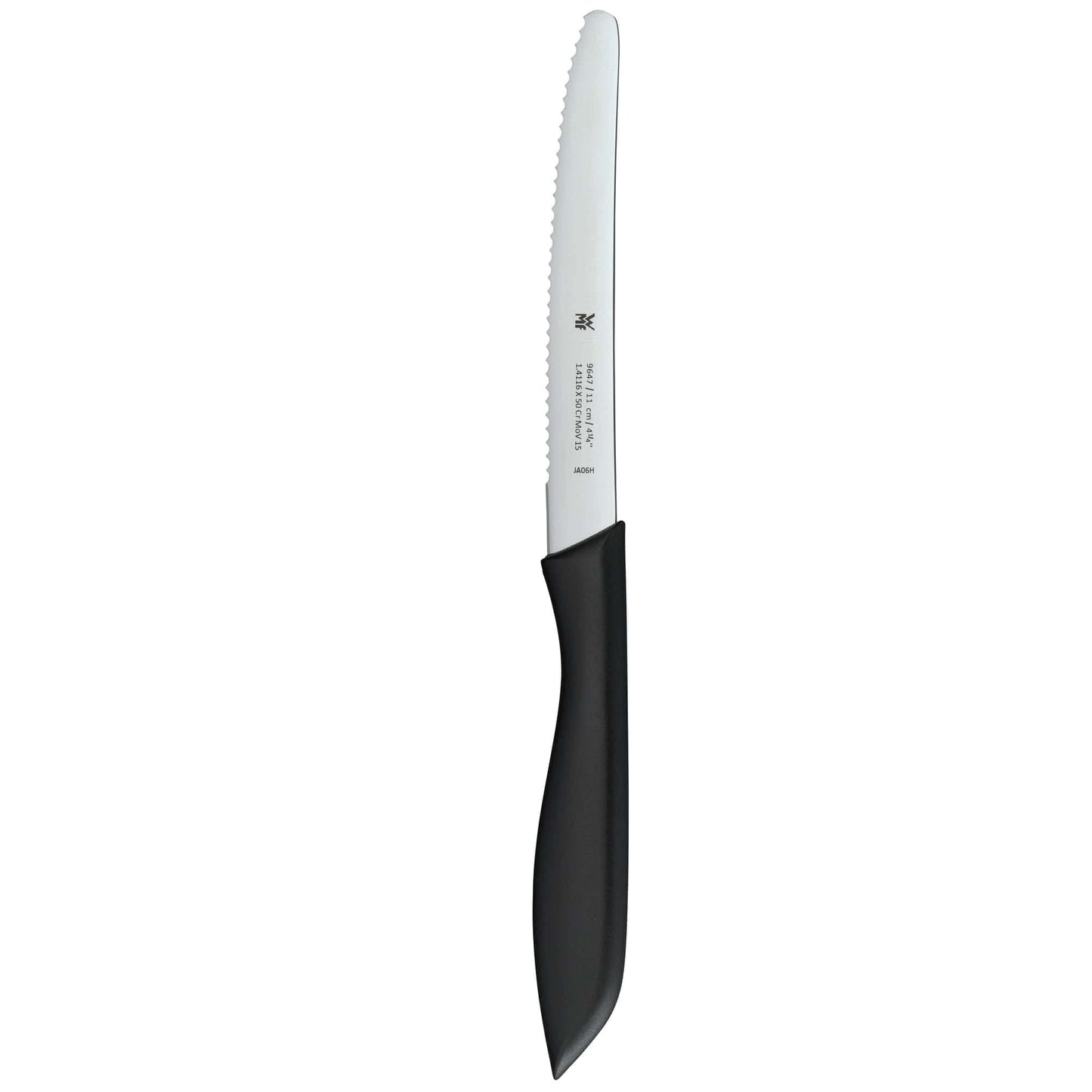 WMF Classic Line Frühstücksmesser Set 6-teilig, 23 cm, Brötchenmesser Wellenschliff, Brotzeitmesser, Spezialklingenstahl, Kunststoffgriff, schwarz