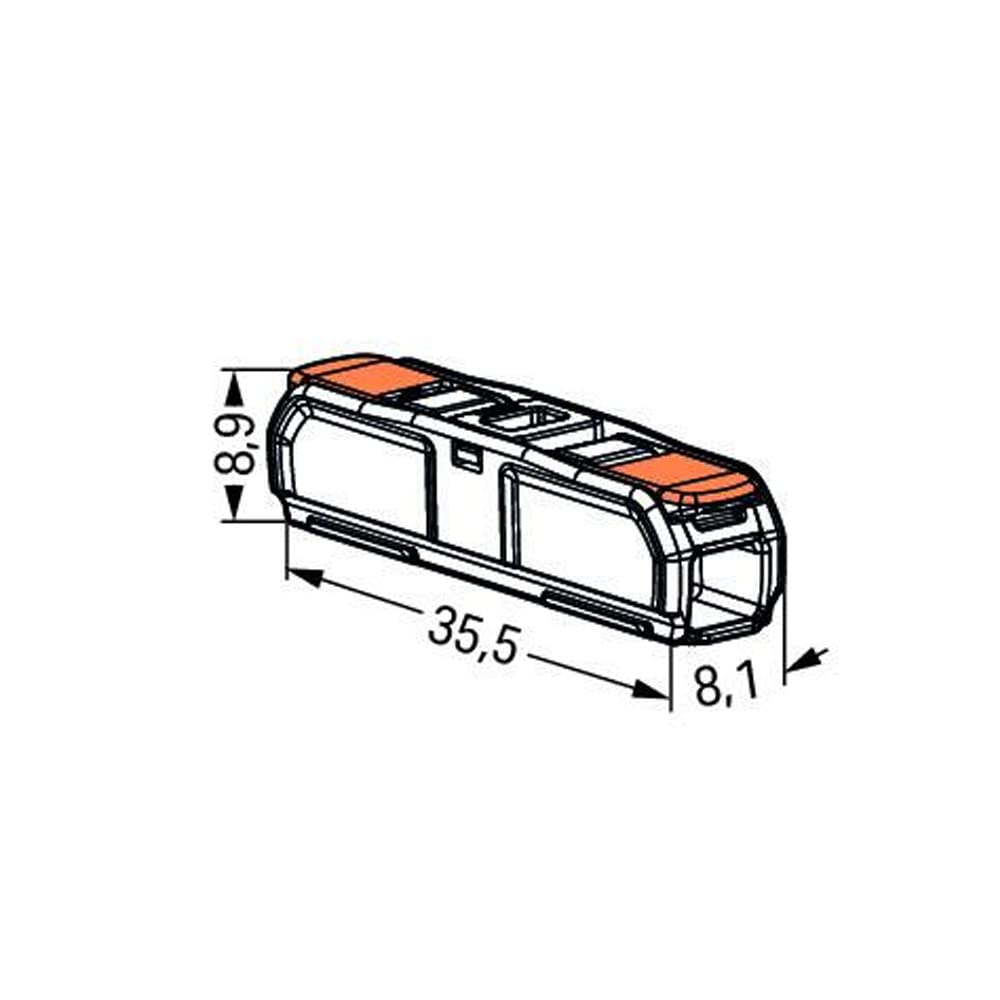 WAGO Verbindungsklemmen 221-413 | 3 Leiter, bis 4 mm², 50 Stück, COMPACT Kabelverbinder mit Hebel für alle Leiterarten weltweit, bestätigte Anwendungssicherheit