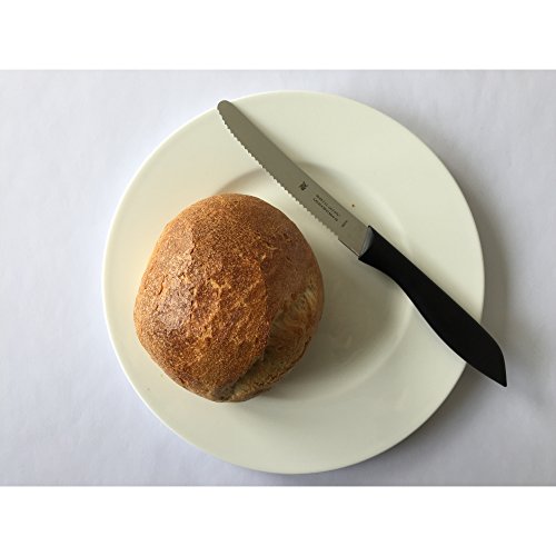 WMF Classic Line Frühstücksmesser Set 6-teilig, 23 cm, Brötchenmesser Wellenschliff, Brotzeitmesser, Spezialklingenstahl, Kunststoffgriff, schwarz