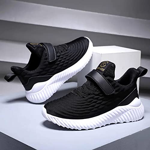 Qvxkd Turnschuhe Mädchen Schuhe turanschuhe Jungen Hallenschuhe Junge Sportschuhe Kinder Mesh Atmungsaktiv Kinderschuhe Outdoor Laufschuhe Sneaker Klettverschluss Wanderschuhe 28EU-39EU