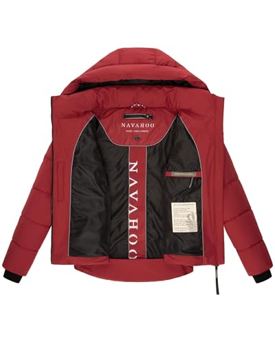 Navahoo Damen Winterjacke (XS-XXL) - Wasserabweisend, hochstehender und gefütterter Kragen, große Kapuze, Steppjacke, Warme Jacke Frauen - N004