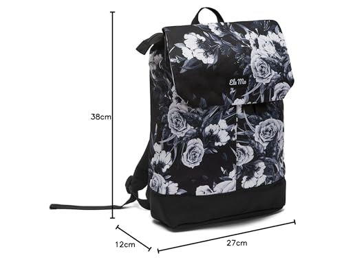 Ela Mo Rucksack Damen - Daypack schön u. durchdacht - Laptop Rucksäcke für Frauen - Anti Diebstahl Tasche für Schule, Uni, Business (Salmon)