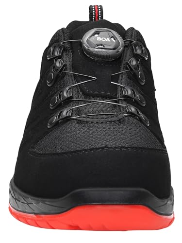 ELTEN Sicherheitsschuhe Maddox Boa Black-red Low ESD S3 Unisex Sicherheitsstiefel