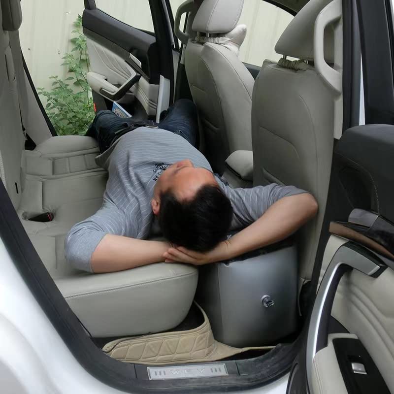 Icelus Auto Matratze SUV Luftmatratze with Luftpumpe 195 * 130 * 15 cm Aufblasbare Camping Kombi Luftbett für Auto Rücksitz Dickere Kofferraum Matratze Bett für Camping Outdoor Traveling