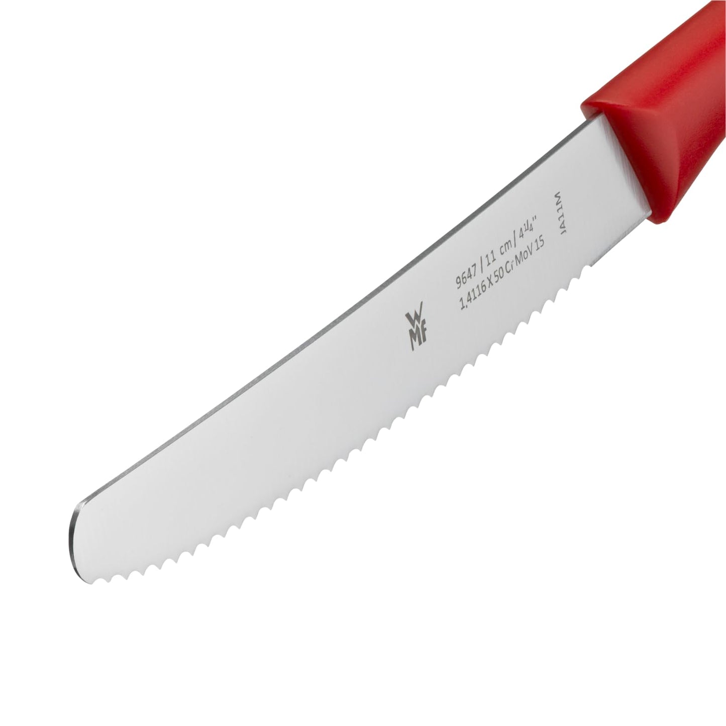 WMF Classic Line Frühstücksmesser Set 6-teilig, 23 cm, Brötchenmesser Wellenschliff, Brotzeitmesser, Spezialklingenstahl, Kunststoffgriff, schwarz