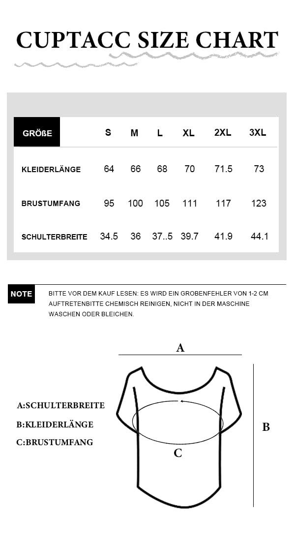 Cuptacc Tshirt Damen Rundhals Mit Falten Locker Puffärmel T-Shirt Elegant Kurzarm Geblümt/Einfarbig Top Damen