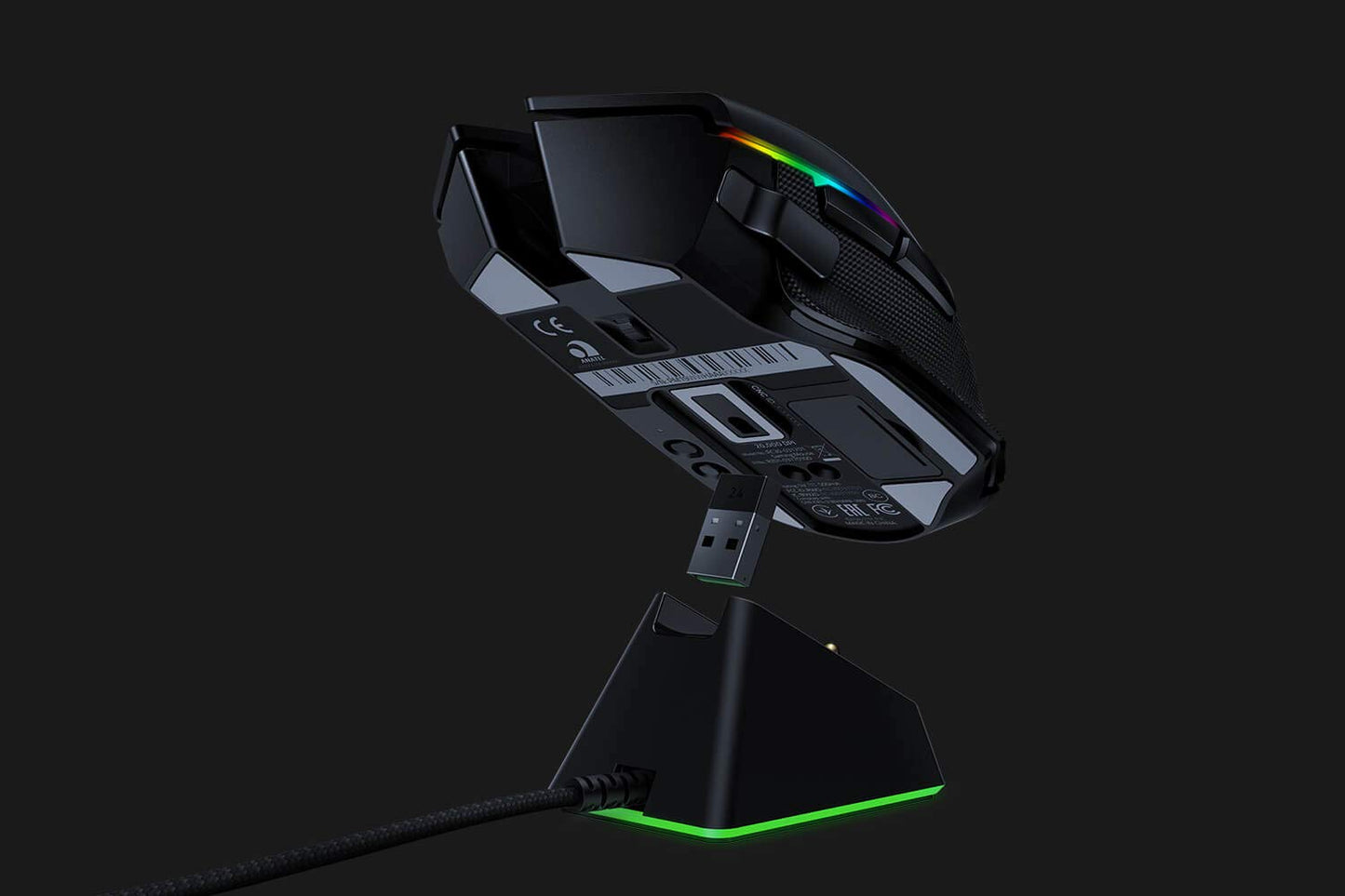Razer Basilisk V3 - Kabelgebundene, anpassbare Gaming Maus mit Chroma RGB für PC/Mac (10+1 programmierbare Tasten, neigbares HyperScroll Mausrad, ergonomisches Design) Schwarz
