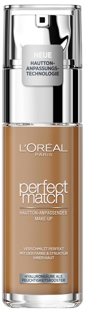 L'Oréal Paris Make up, Flüssige Foundation mit Hyaluron und Aloe Vera, True Match Make-Up, Nr. 5.N Sand, 30 ml