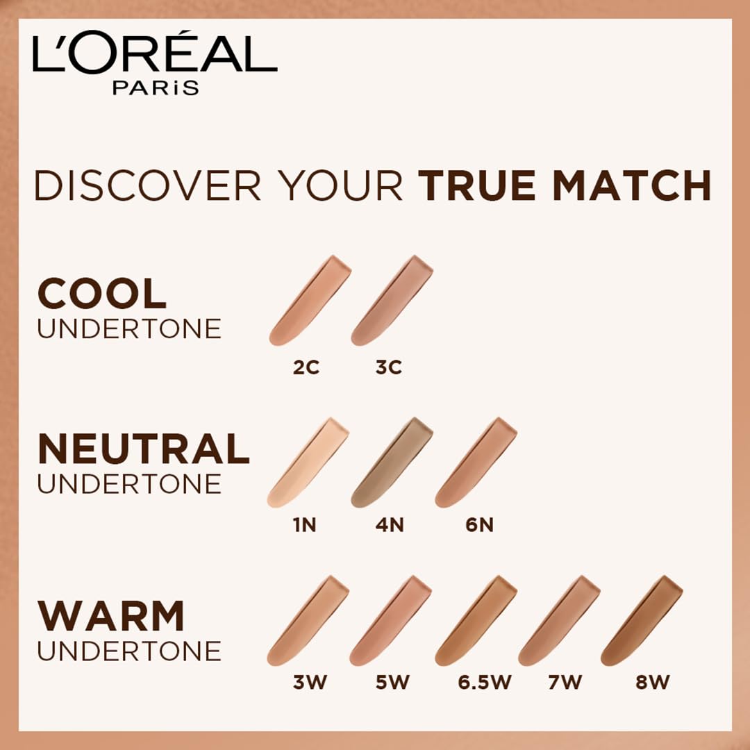 L'Oréal Paris Make up, Flüssige Foundation mit Hyaluron und Aloe Vera, True Match Make-Up, Nr. 5.N Sand, 30 ml