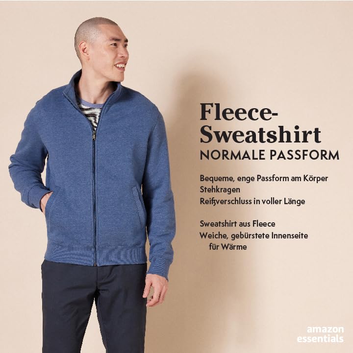 Amazon Essentials Mens Full Zip Fleece Jacket