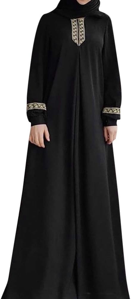 Muslimische Kleider Damen, Gebetskleidung Abaya Frauen Namaz Elbisesi Langarm Islamische Muslimische Kleid Naher Osten Dubai Türkei Arabische Kleidung Ramadan Lang Robe Gebetskleid Langes Kleid