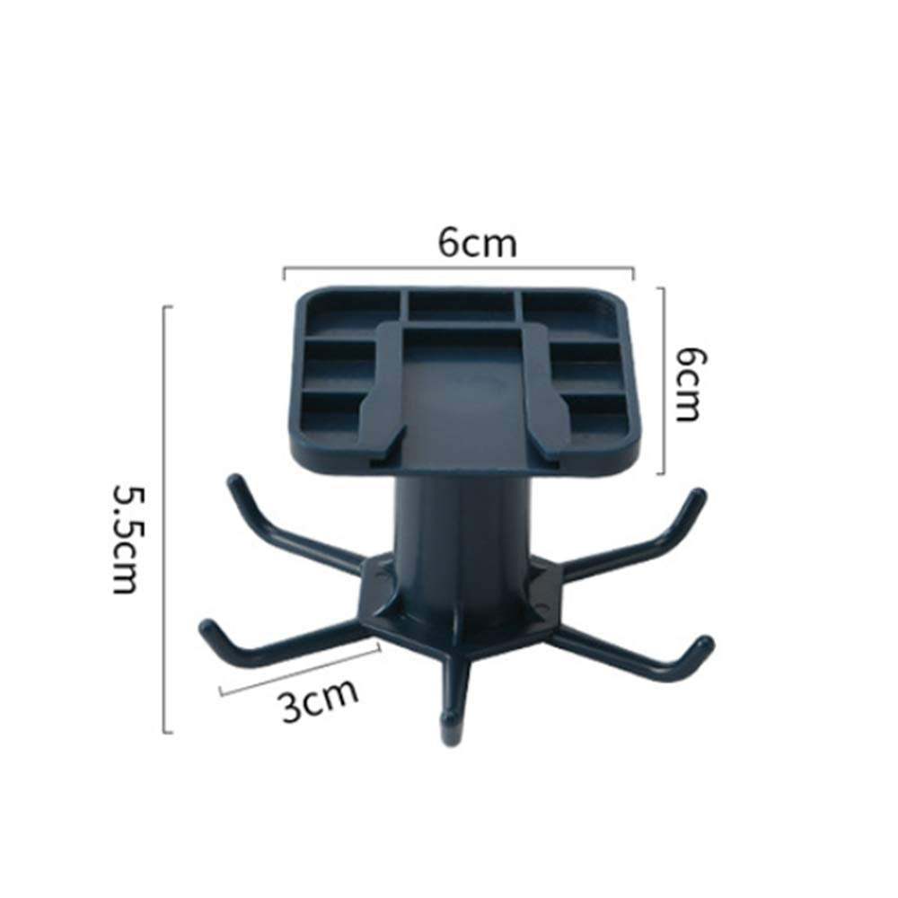 EigPluy 2 Stücke Hakenleiste für Küchenutensilien, 360 ° Drehung Küche Hakenleiste, Hängeorganizer Hängeleiste für Küchenutensilien, Befestigen ohne Bohren Rack für Küche/Bad (Schwarz)