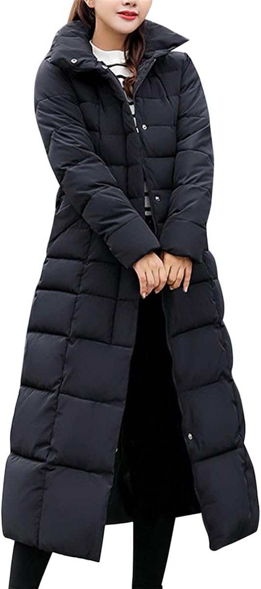Onsoyours Women's Winter Jacket, Long Down Jacket, Quilted Jacket, Winter Coat, Parka Jacket, Outerwear, Women's Winter Warm Down Coat with Fur Collar
