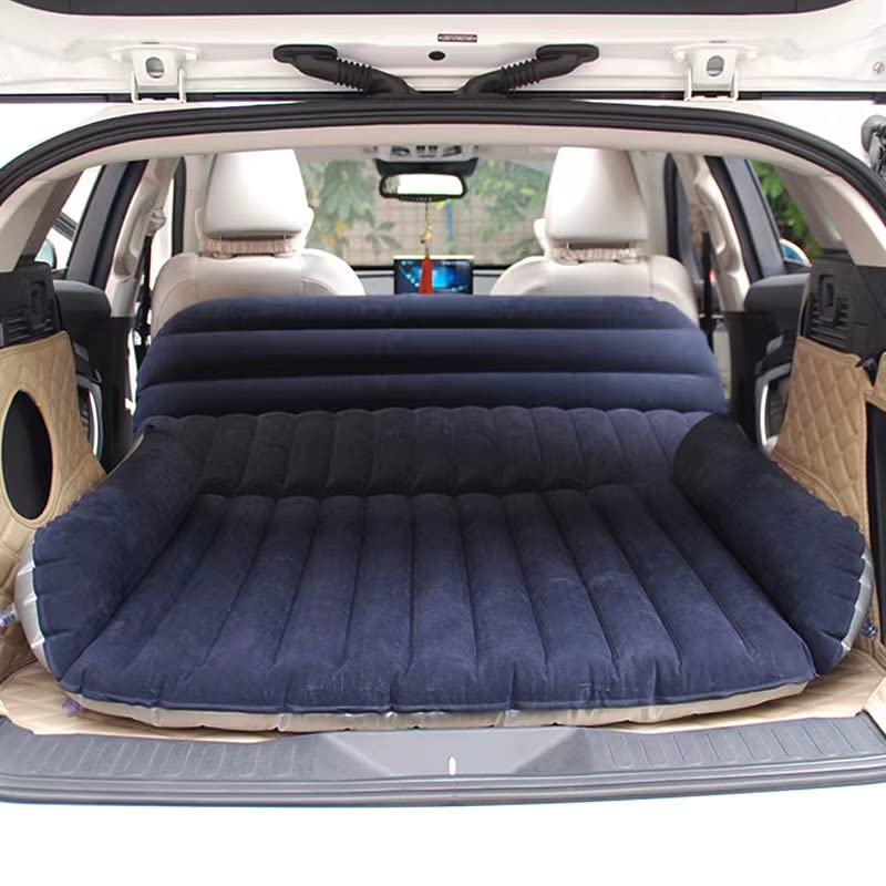 Icelus Auto Matratze SUV Luftmatratze with Luftpumpe 195 * 130 * 15 cm Aufblasbare Camping Kombi Luftbett für Auto Rücksitz Dickere Kofferraum Matratze Bett für Camping Outdoor Traveling
