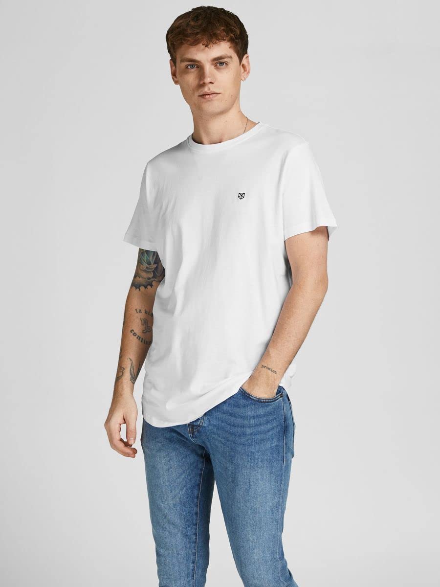 JACK & JONES Herren Rundhals T-Shirt JPRBLABRODY - Regular Fit 5er Pack XS S M L XL XXL 100% Baumwolle