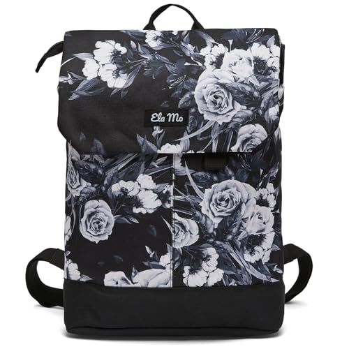 Ela Mo Rucksack Damen - Daypack schön u. durchdacht - Laptop Rucksäcke für Frauen - Anti Diebstahl Tasche für Schule, Uni, Business (Salmon)
