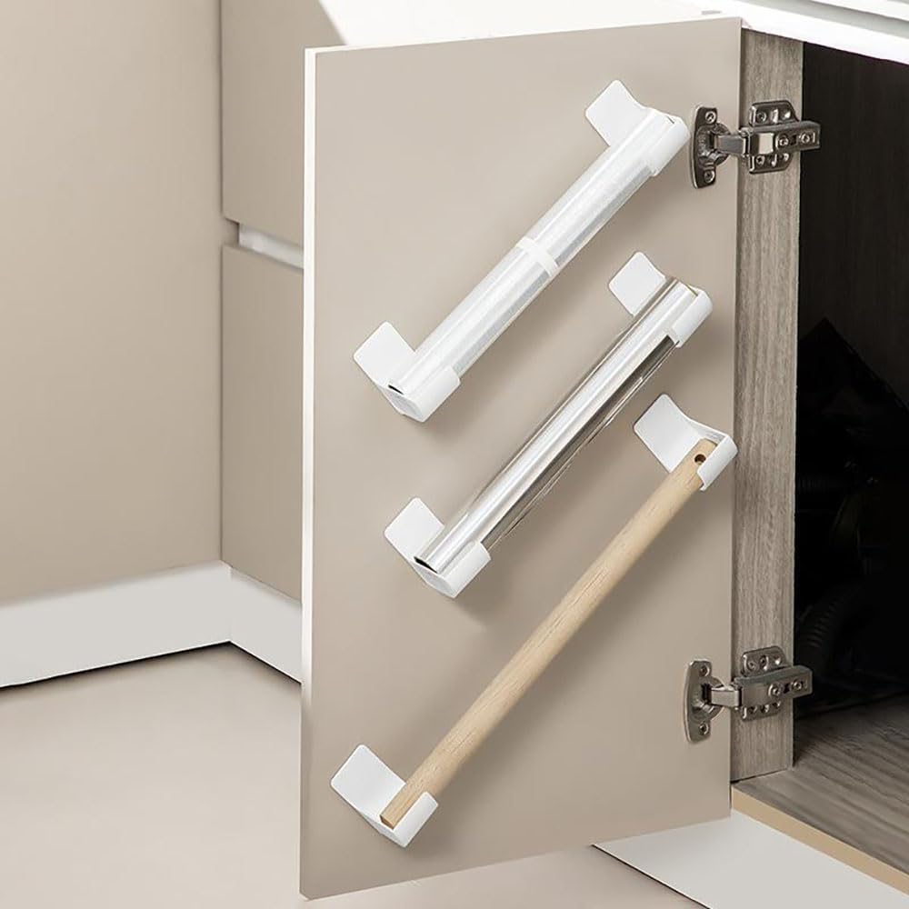 4 Stück Nein Stanzen Küchen Organizer,Wand Montierter Müllsack Spender Organizer Küche Weiß Wandmontierter Trash Bag Kitchen Organizer Für Küche Aufbewahrung&Organisation Küchen Zubehör Ordnungssystem