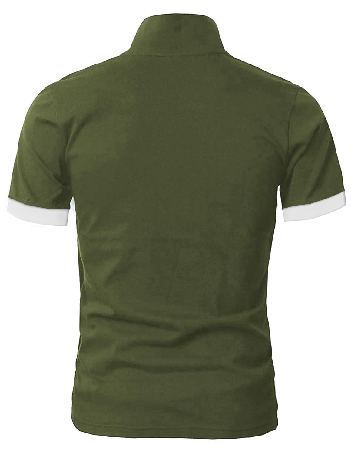 GNRSPTY Poloshirt Herren Kurzarm Polohemd Giraffe Stickerei Einfarbig T-Shirt M-3XL