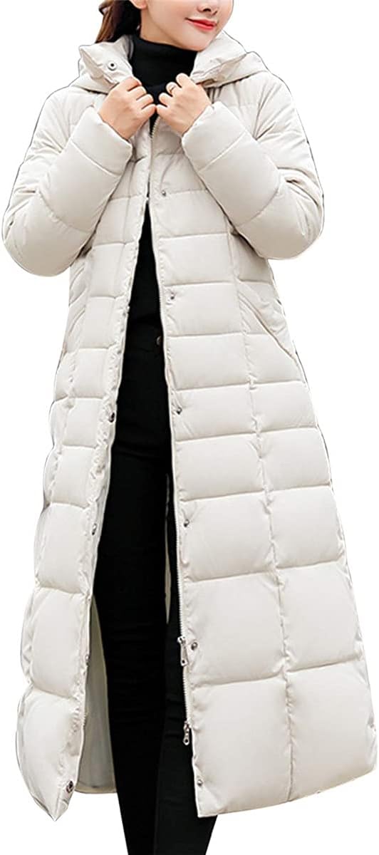 Onsoyours Women's Winter Jacket, Long Down Jacket, Quilted Jacket, Winter Coat, Parka Jacket, Outerwear, Women's Winter Warm Down Coat with Fur Collar