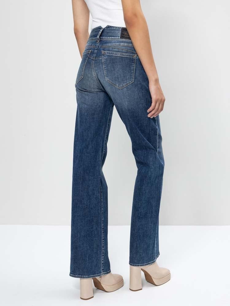 Herrlicher Prime New Damen Jeans Bootcut-Jeans Hose Wide-Leg mit Stretchanteil