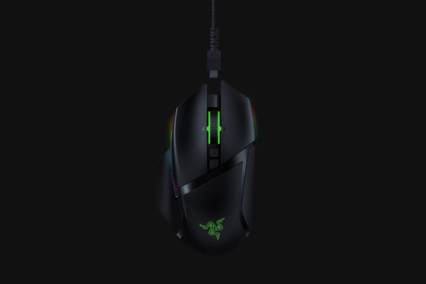 Razer Basilisk V3 - Kabelgebundene, anpassbare Gaming Maus mit Chroma RGB für PC/Mac (10+1 programmierbare Tasten, neigbares HyperScroll Mausrad, ergonomisches Design) Schwarz