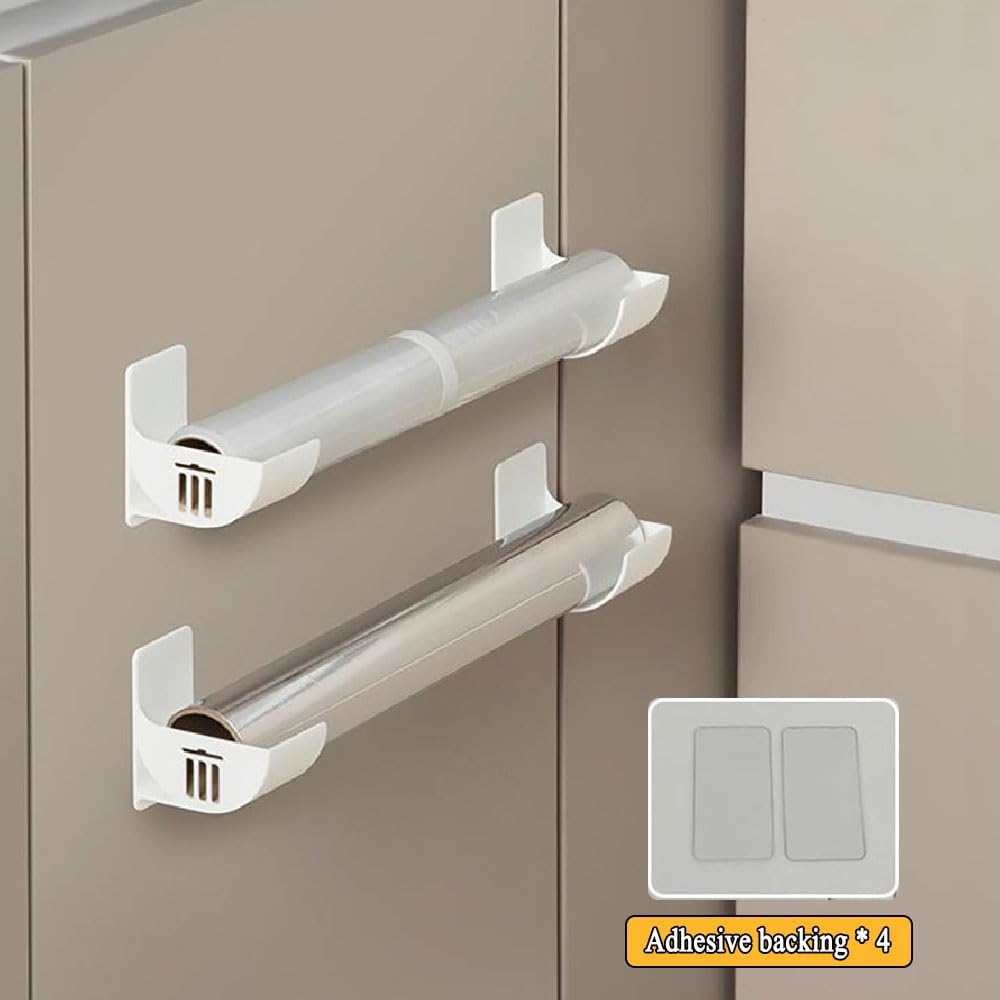 4 Stück Nein Stanzen Küchen Organizer,Wand Montierter Müllsack Spender Organizer Küche Weiß Wandmontierter Trash Bag Kitchen Organizer Für Küche Aufbewahrung&Organisation Küchen Zubehör Ordnungssystem