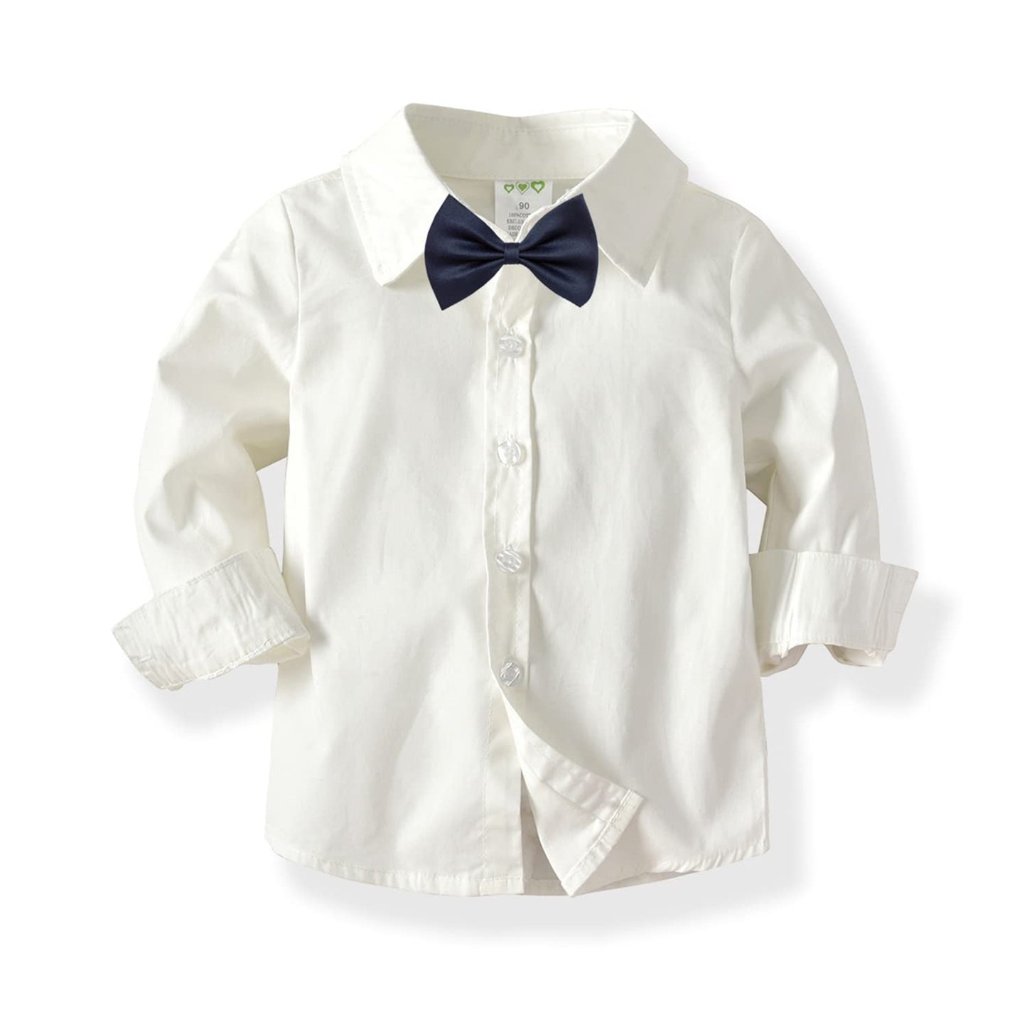 Volunboy Baby Jungen Anzug Set Bekleidung Hemd mit Fliege + Hosenträger Hosen Strampler Anzug