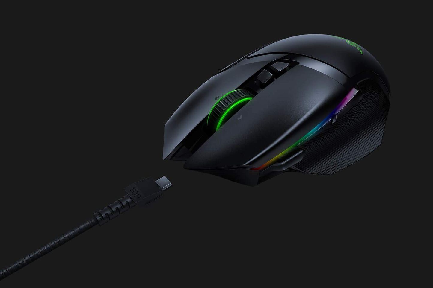 Razer Basilisk V3 - Kabelgebundene, anpassbare Gaming Maus mit Chroma RGB für PC/Mac (10+1 programmierbare Tasten, neigbares HyperScroll Mausrad, ergonomisches Design) Schwarz
