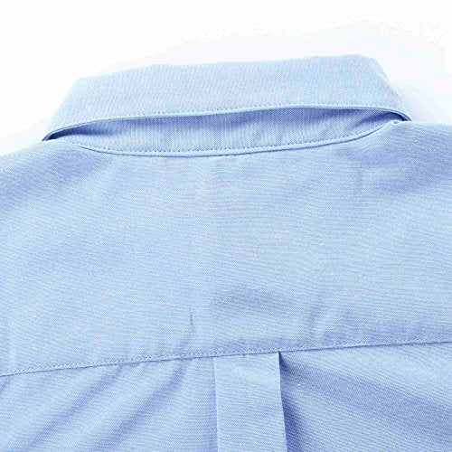BIENZOE Jungen Schuluniform Lange ?rmel Knopf unten Oxford Hemd