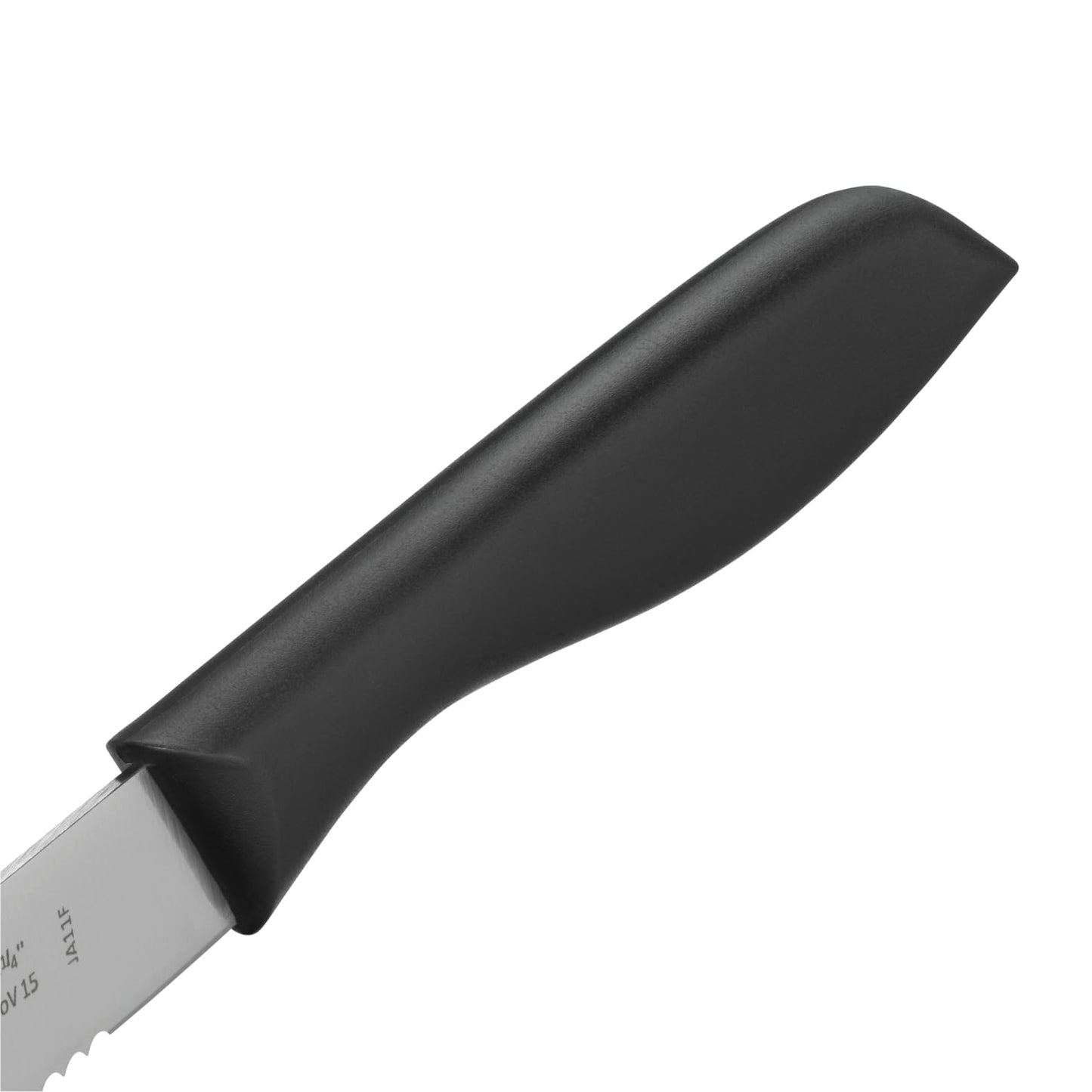 WMF Classic Line Frühstücksmesser Set 6-teilig, 23 cm, Brötchenmesser Wellenschliff, Brotzeitmesser, Spezialklingenstahl, Kunststoffgriff, schwarz